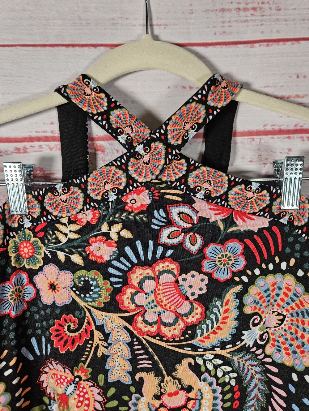 Boden Halter Cross Strap Paisley Print Maxi Dress - Picture 4 of 15